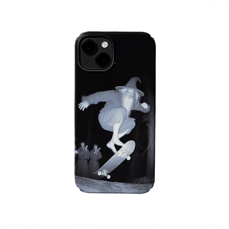 Wizard Skateboarding Phone Case 2025 – Mystical Night Design