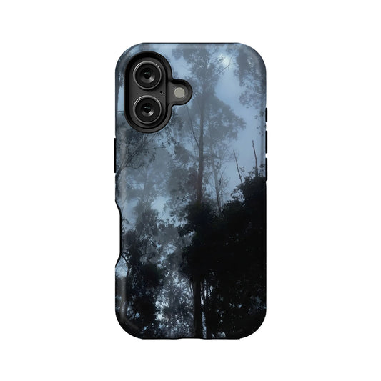 Misty Forest Phone Case – Captivating Nature Silhouette