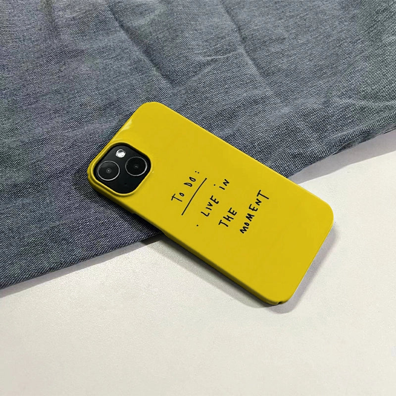 Live In The Moment Text Art IPhone Phone Case