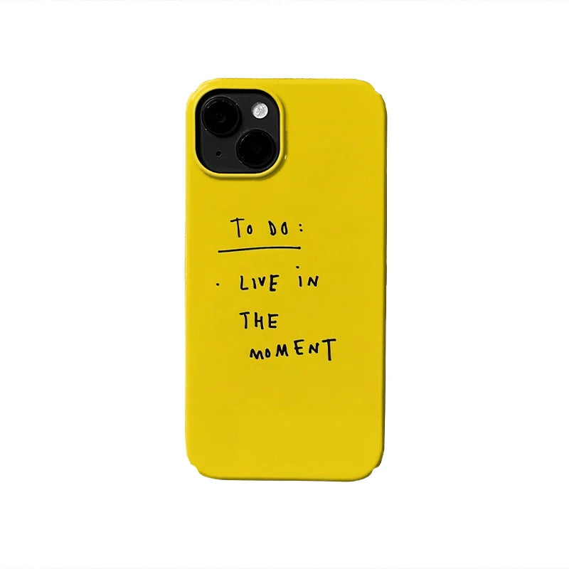 Live In The Moment Text Art IPhone Phone Case