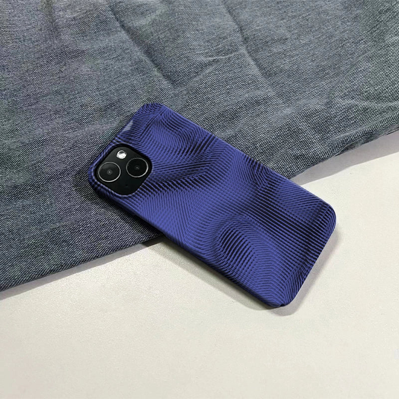 Optical Illusion Blue Ripple Phone Case – Modern Abstract Design