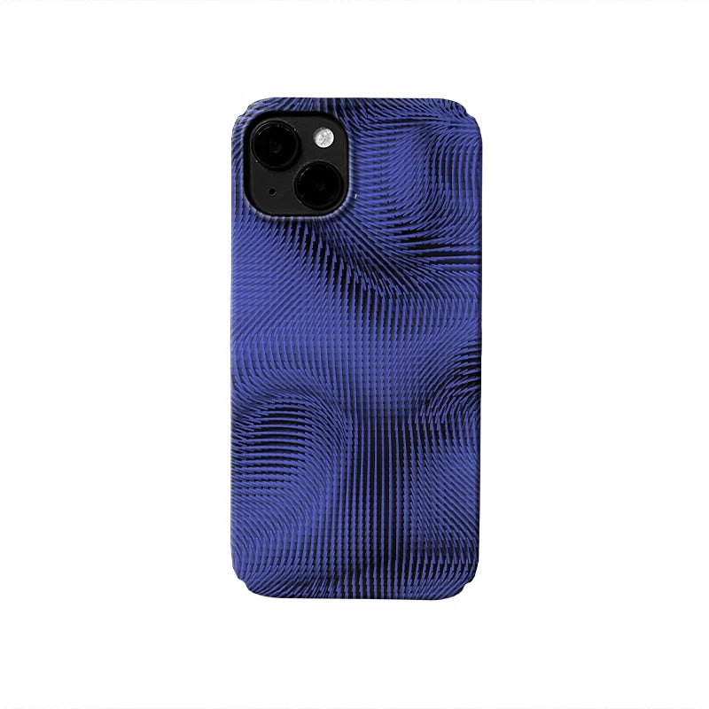 Optical Illusion Blue Ripple Phone Case – Modern Abstract Design