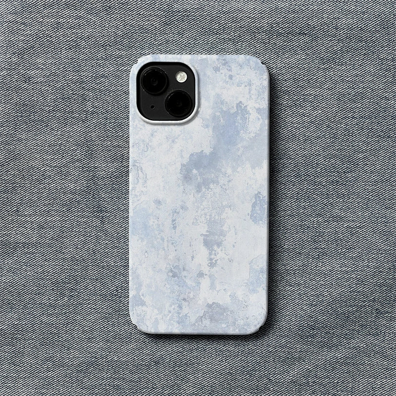 Minimalist Textured Phone Case – Blue Mist Design