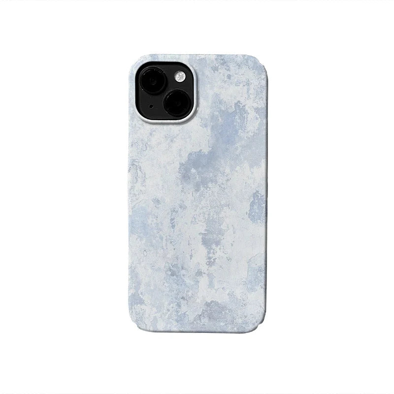 Minimalist Textured Phone Case – Blue Mist Design