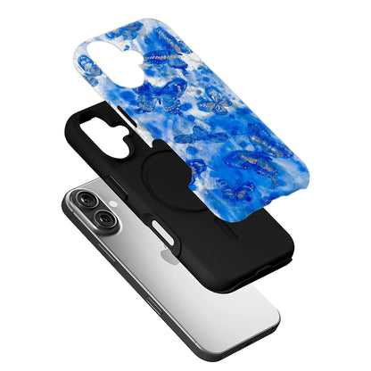 Blue Butterfly Splash Phone Case – Whimsical and Artistic Design