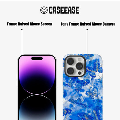 Blue Butterfly Splash Phone Case – Whimsical and Artistic Design