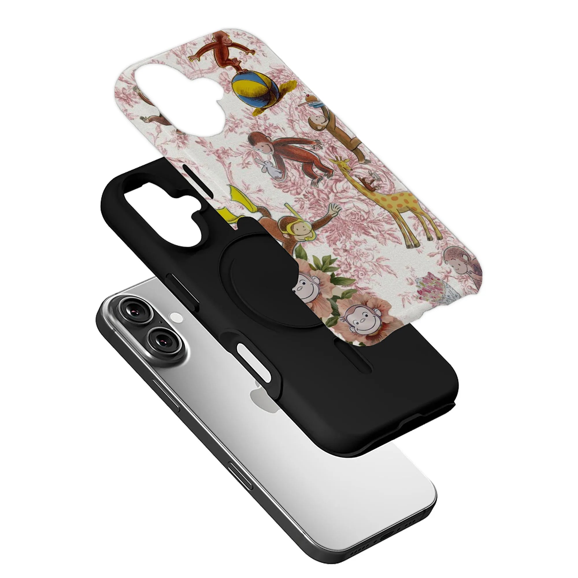 Curious Monkey and Giraffe Phone Case