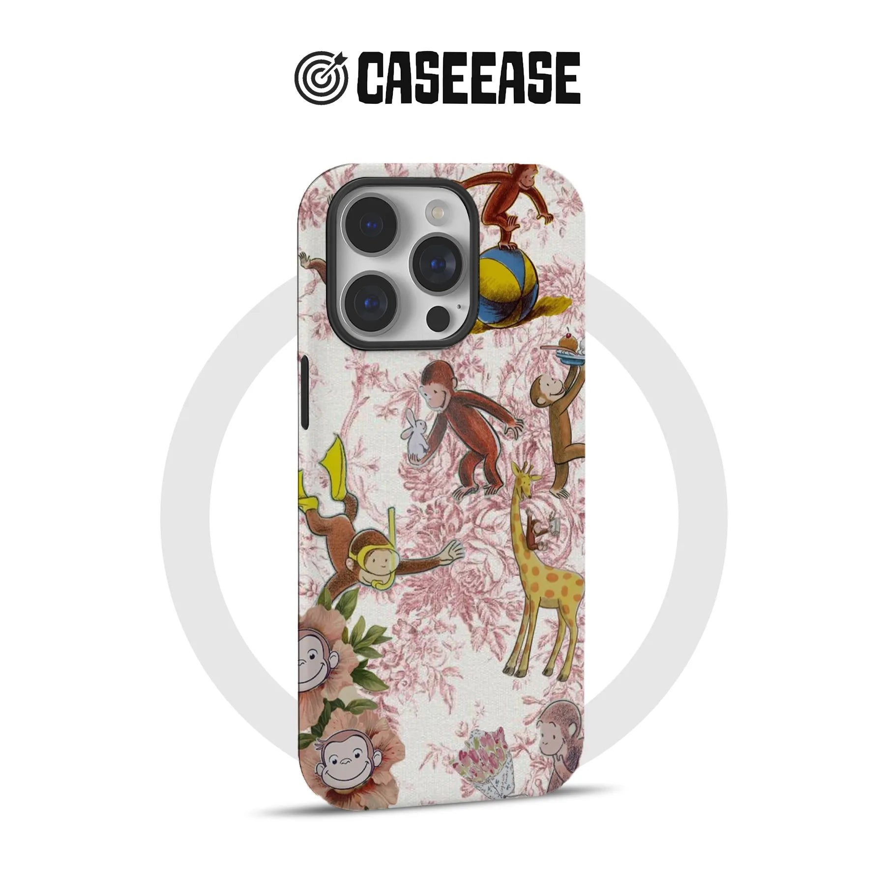 Curious Monkey and Giraffe Phone Case