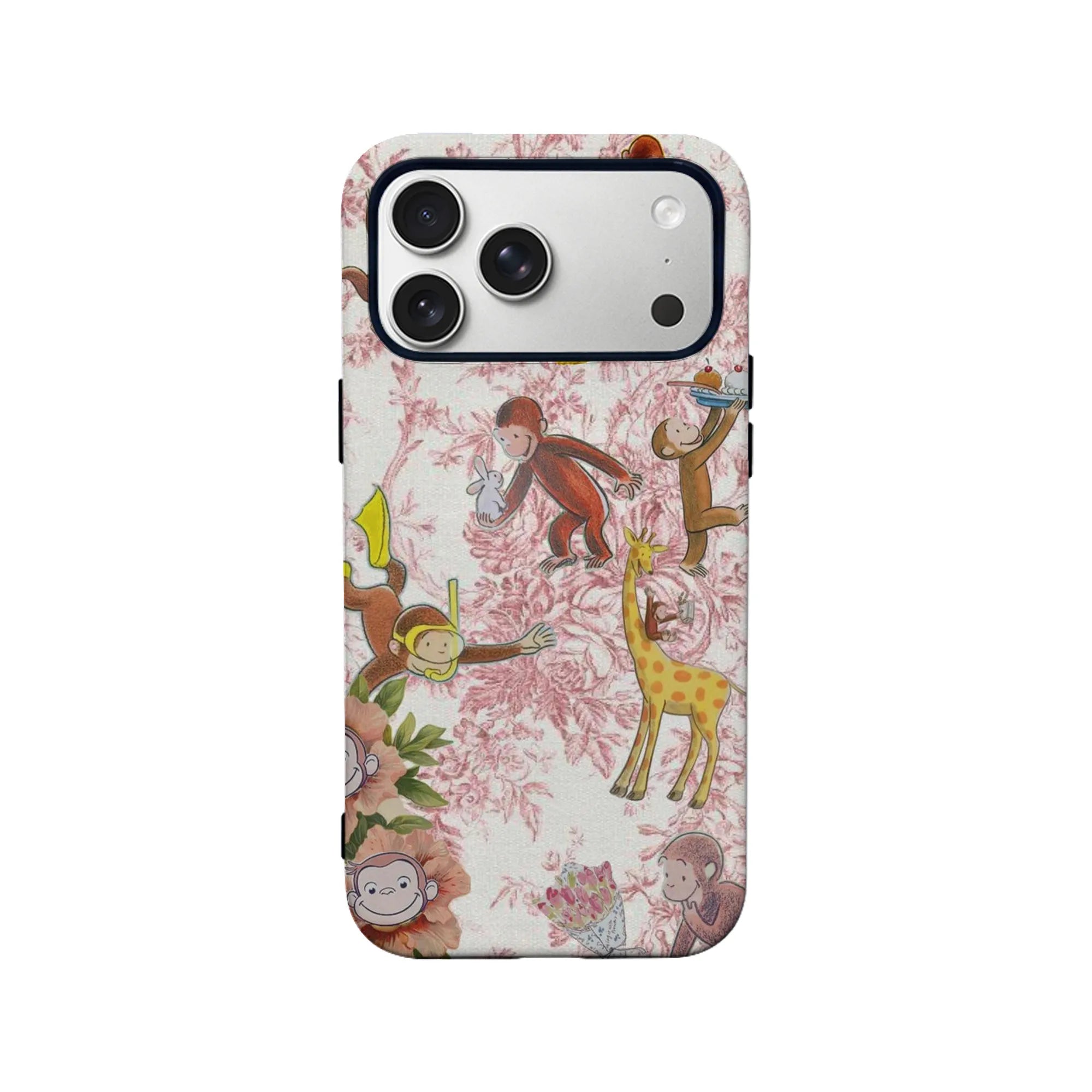 Curious Monkey and Giraffe Phone Case