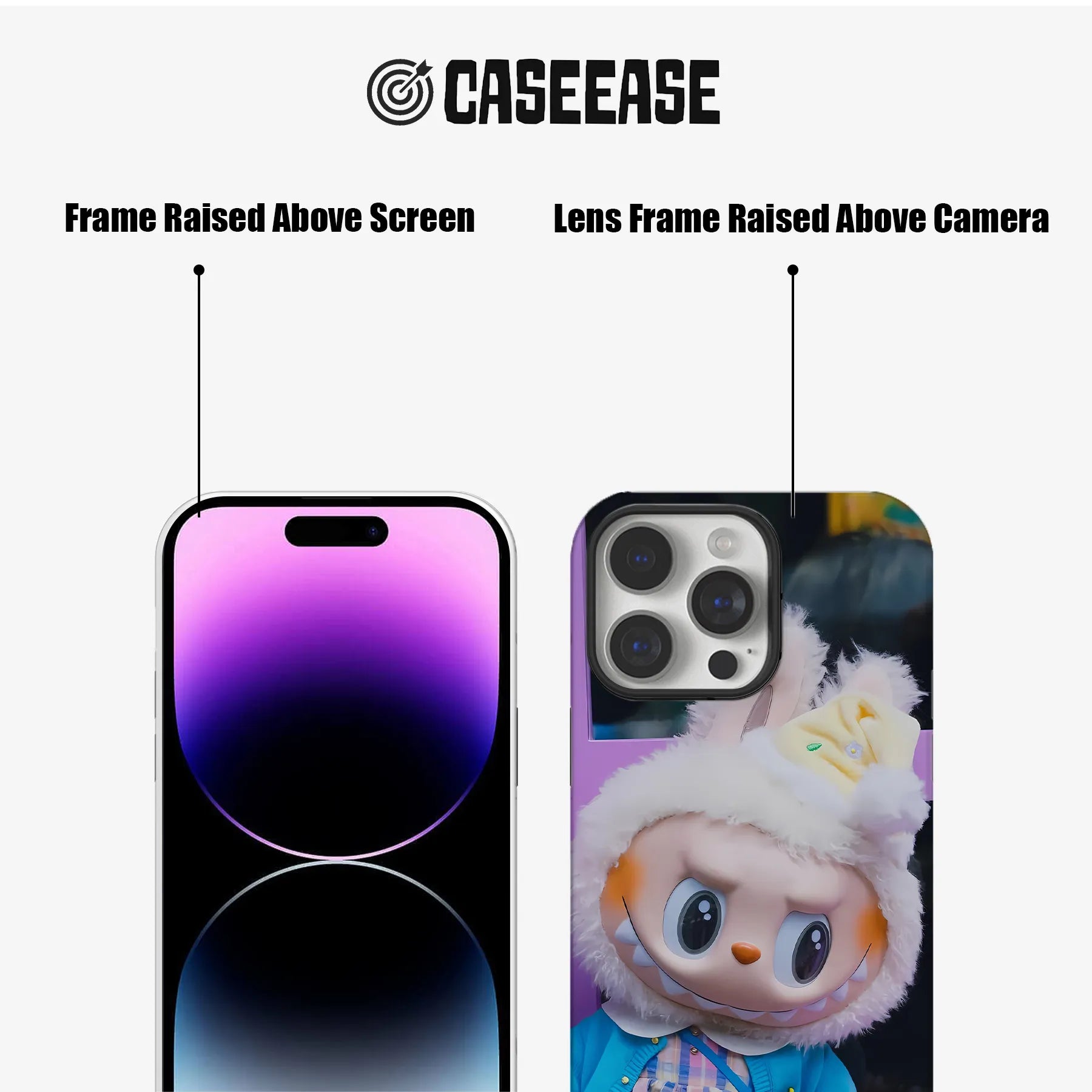 Cute Bunny Character Phone Case for iPhone