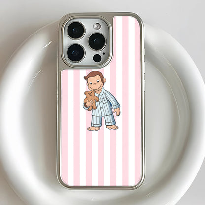 Holographic Chrome Curious Monkey Phone Case
