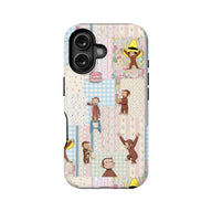 Funda para teléfono con diseño de patchwork de Jorge el curioso
