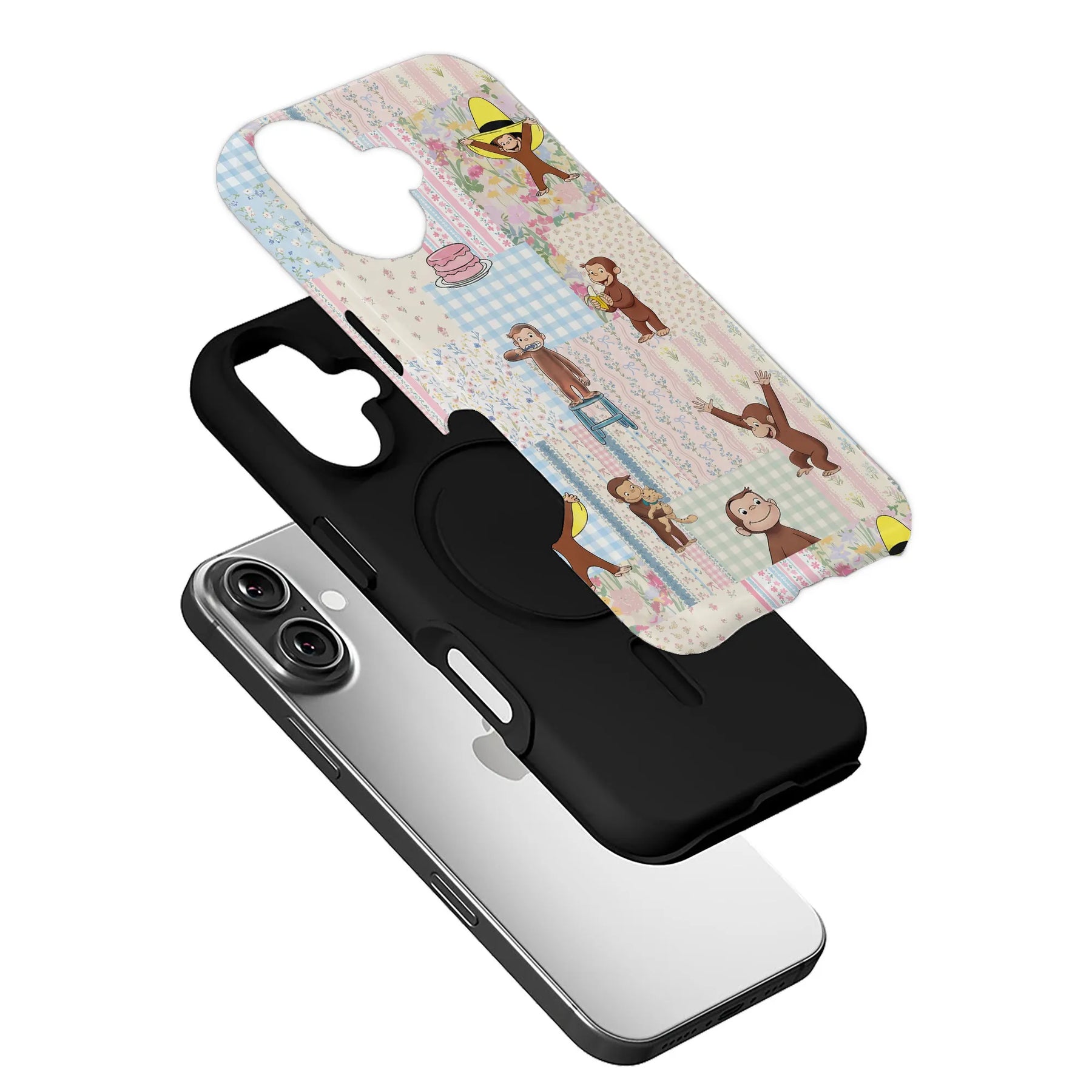 Funda para teléfono con diseño de patchwork de Jorge el curioso