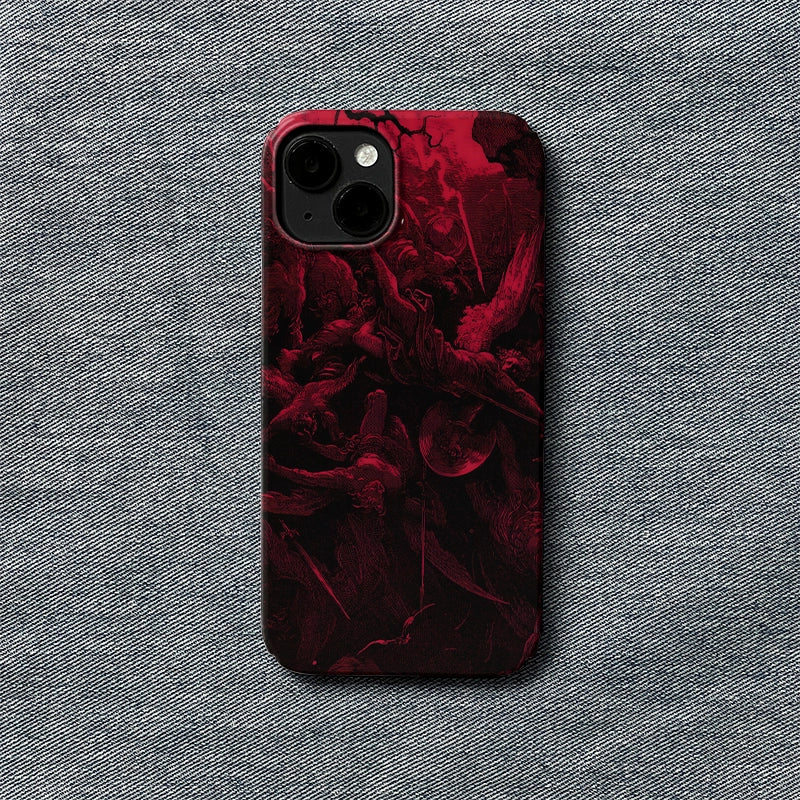 Dark Gothic Phone Case 2025 – Red & Black Apocalyptic Art Design