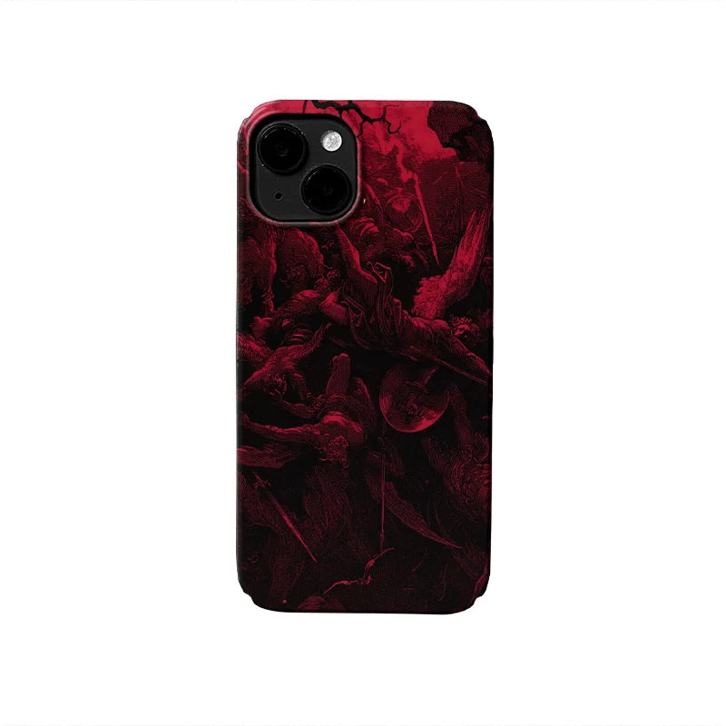 Dark Gothic Phone Case 2025 – Red & Black Apocalyptic Art Design
