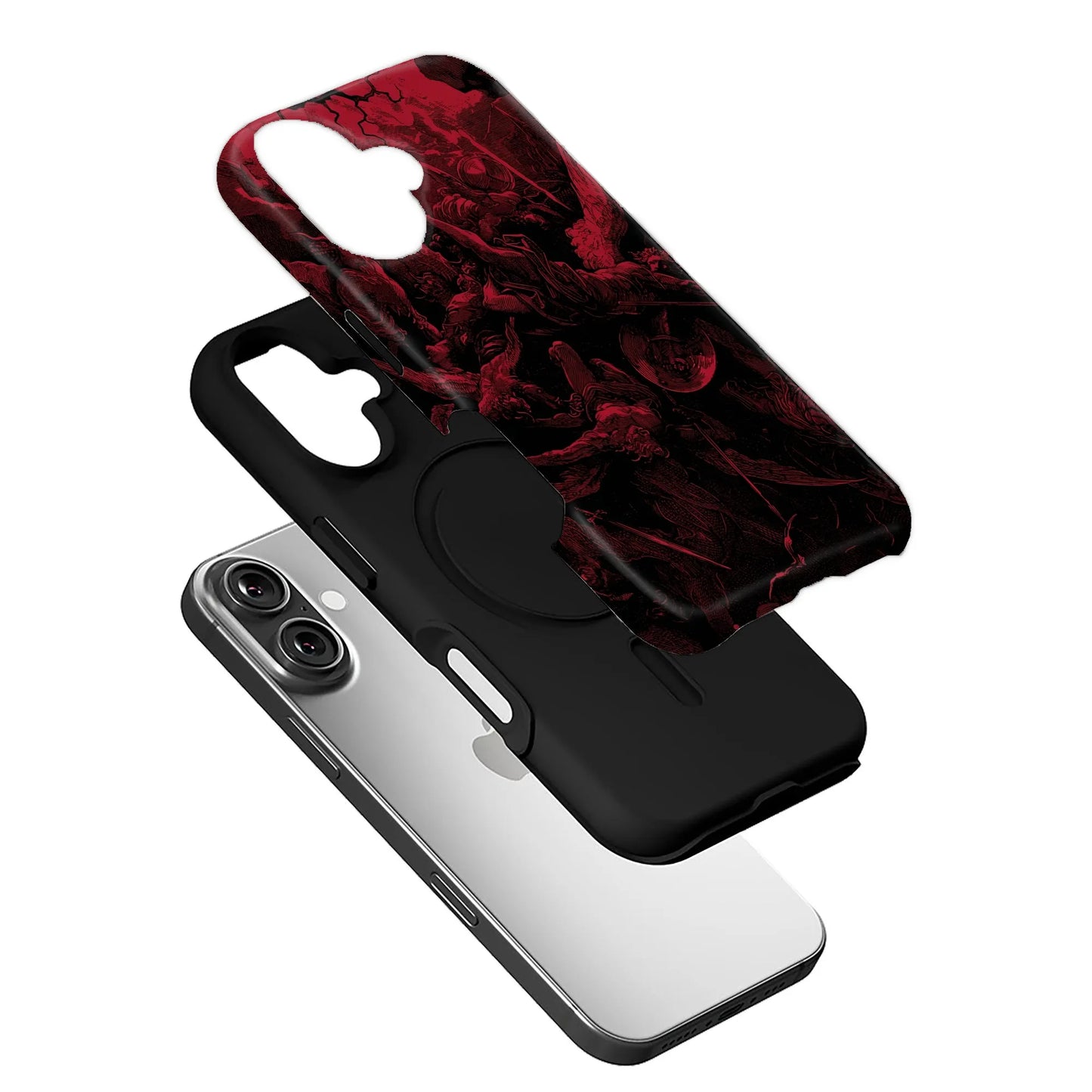 Dark Gothic Phone Case 2025 – Red & Black Apocalyptic Art Design