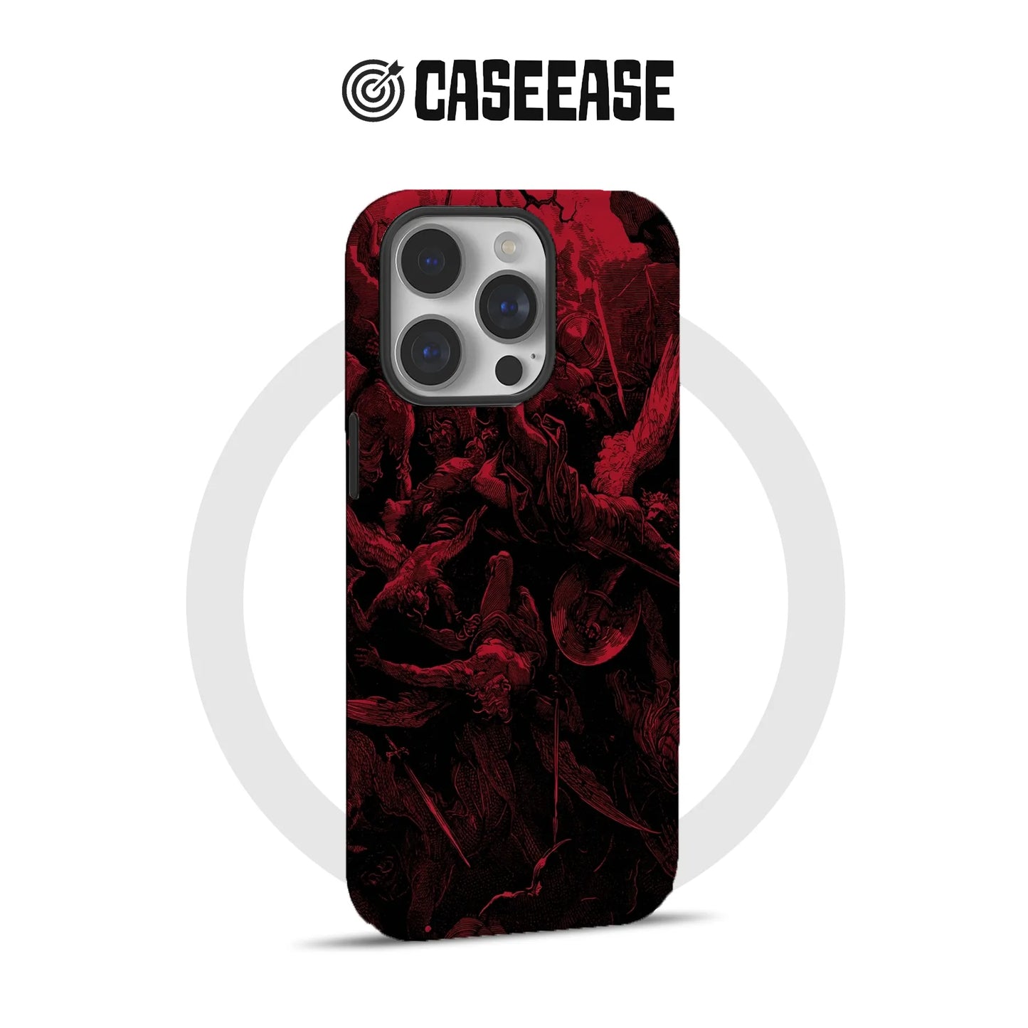Dark Gothic Phone Case 2025 – Red & Black Apocalyptic Art Design