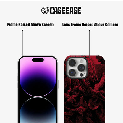 Dark Gothic Phone Case 2025 – Red & Black Apocalyptic Art Design