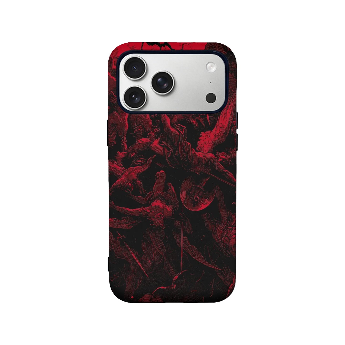 Dark Gothic Phone Case 2025 – Red & Black Apocalyptic Art Design