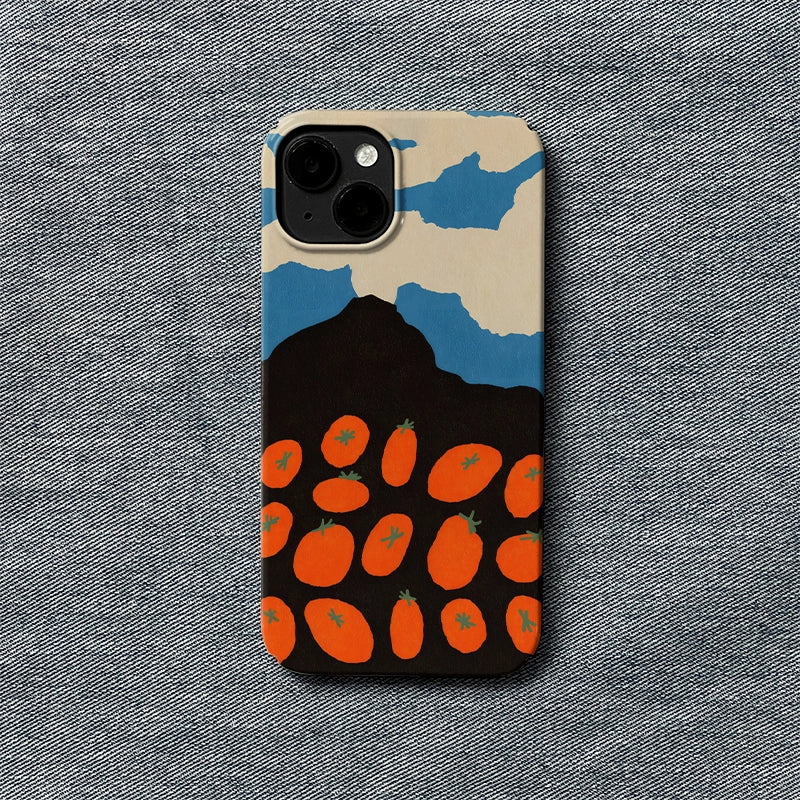 Tomato Field Phone Case – Abstract Harvest Design