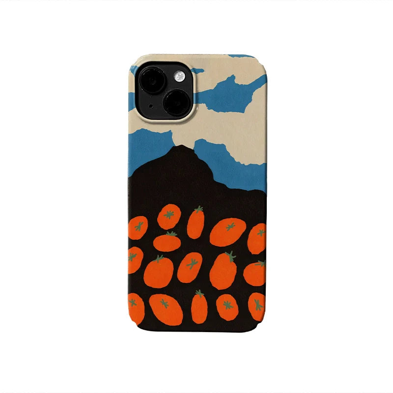 Tomato Field Phone Case – Abstract Harvest Design