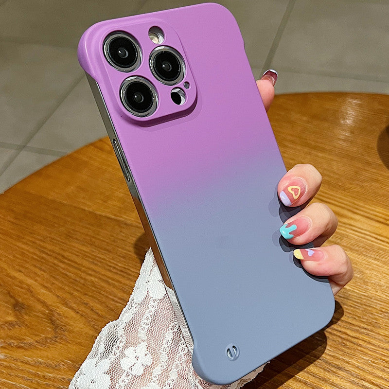 Vibrant Gradient Ombre iPhone Case | Soft Matte Liquid Silicone Cover with Camera Lens Protection, Shockproof Slim Fit
