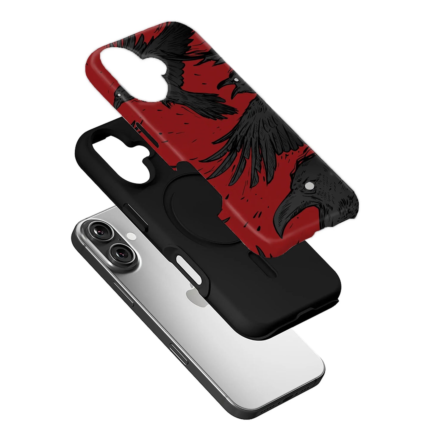 Dark Raven Phone Case 2025 – Gothic Crow Illustration Design
