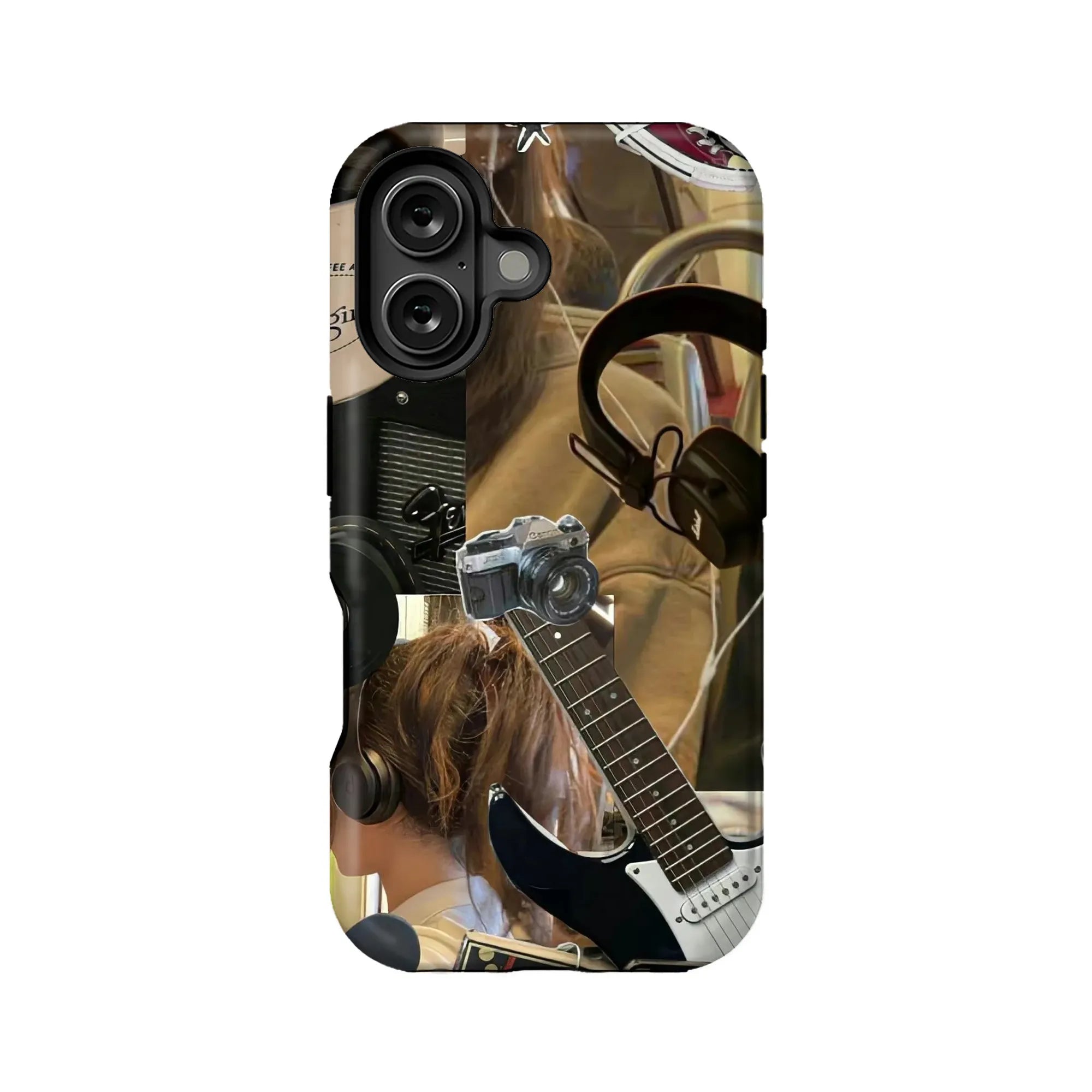Retro Collage Phone Case for Music Lovers
