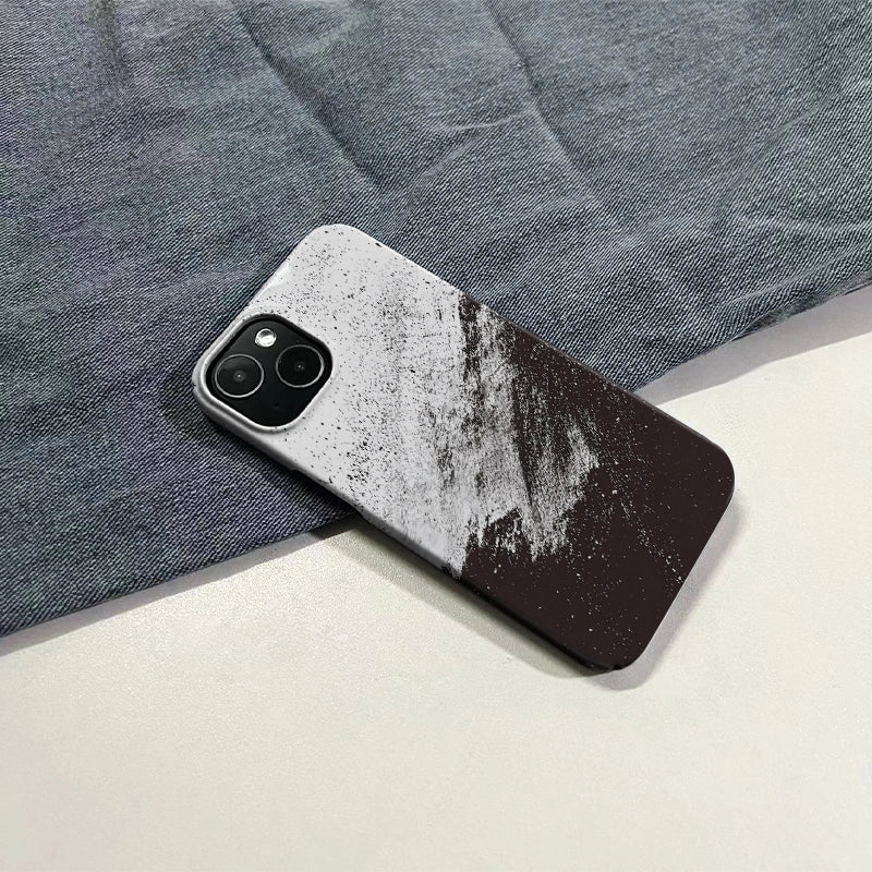 Abstract Black & White Phone Case - Minimalist Design