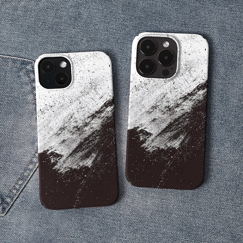 Abstract Black & White Phone Case - Minimalist Design