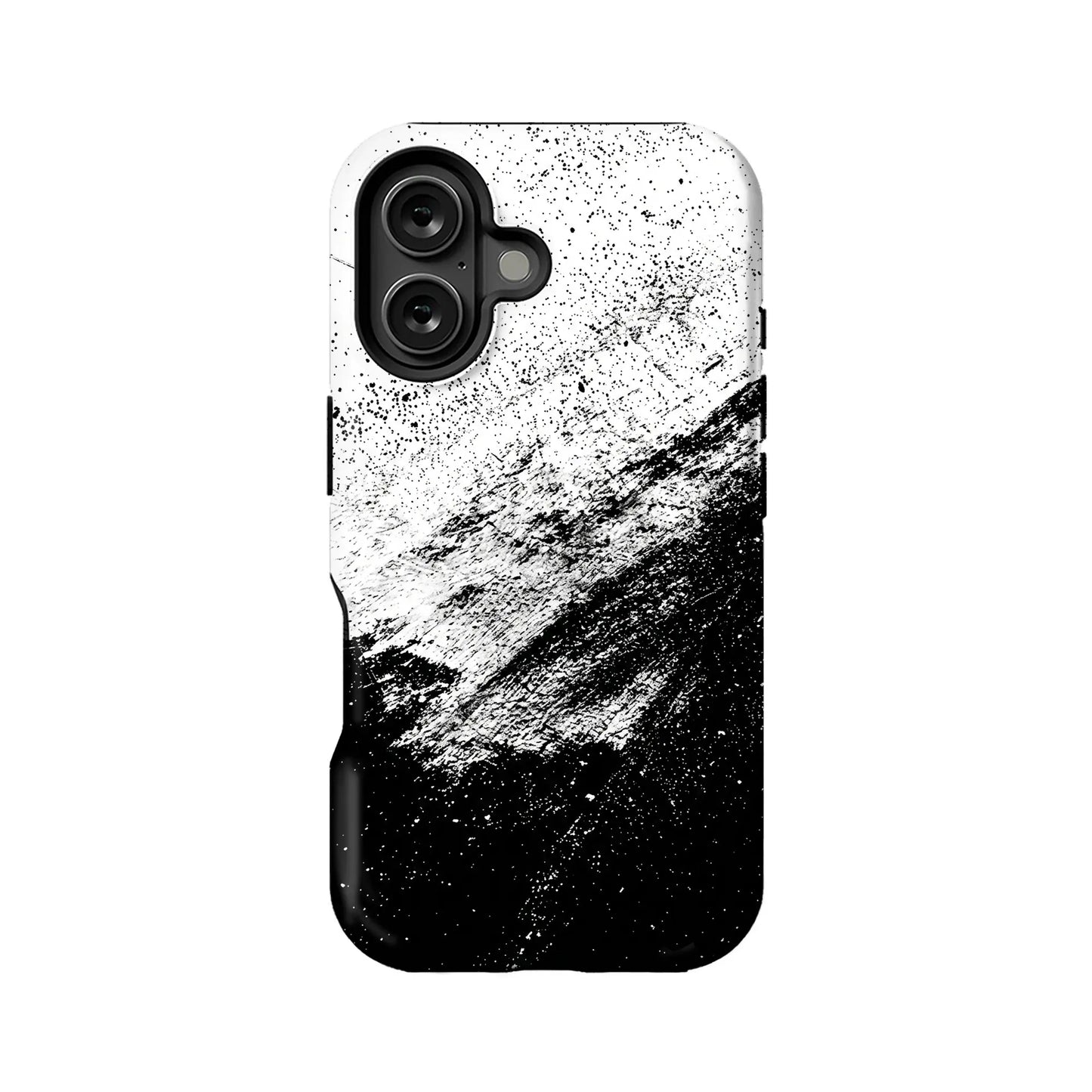 Funda de teléfono abstracta en blanco y negro - Diseño minimalista 