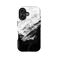 Funda de teléfono abstracta en blanco y negro - Diseño minimalista 