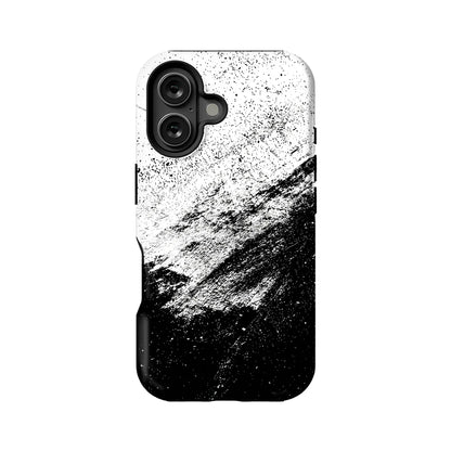Funda de teléfono abstracta en blanco y negro - Diseño minimalista 