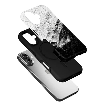 Funda de teléfono abstracta en blanco y negro - Diseño minimalista 
