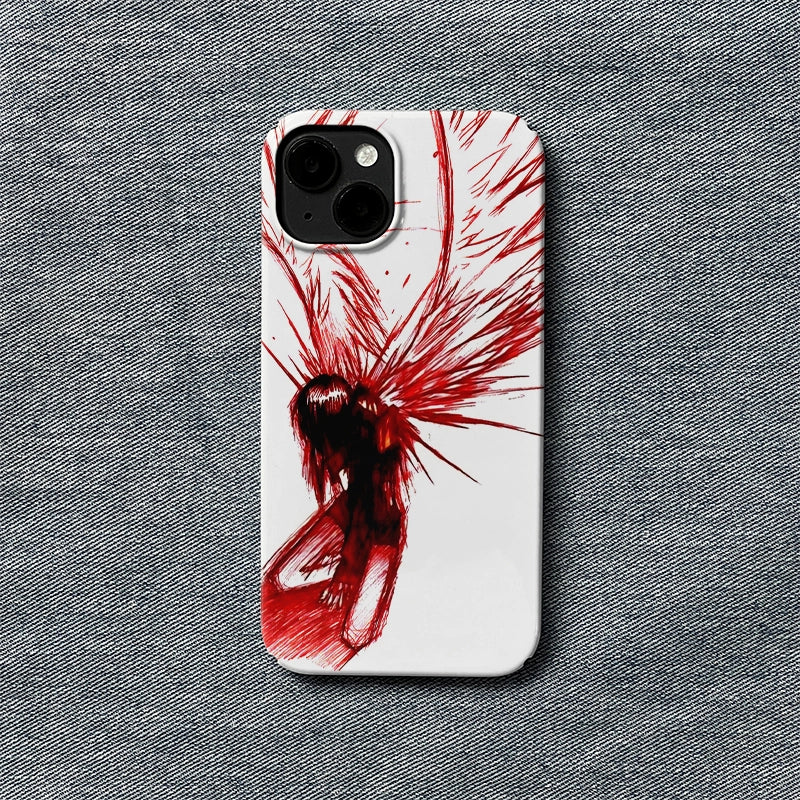 Blood Angel Phone Case 2025 – Striking Red and White Abstract Art