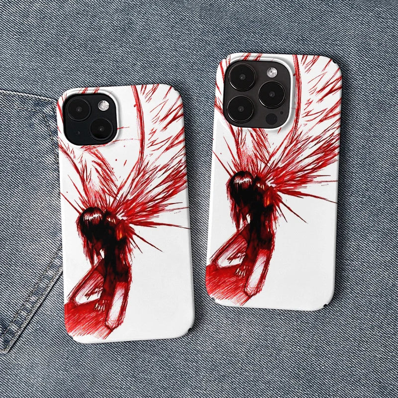 Blood Angel Phone Case 2025 – Striking Red and White Abstract Art