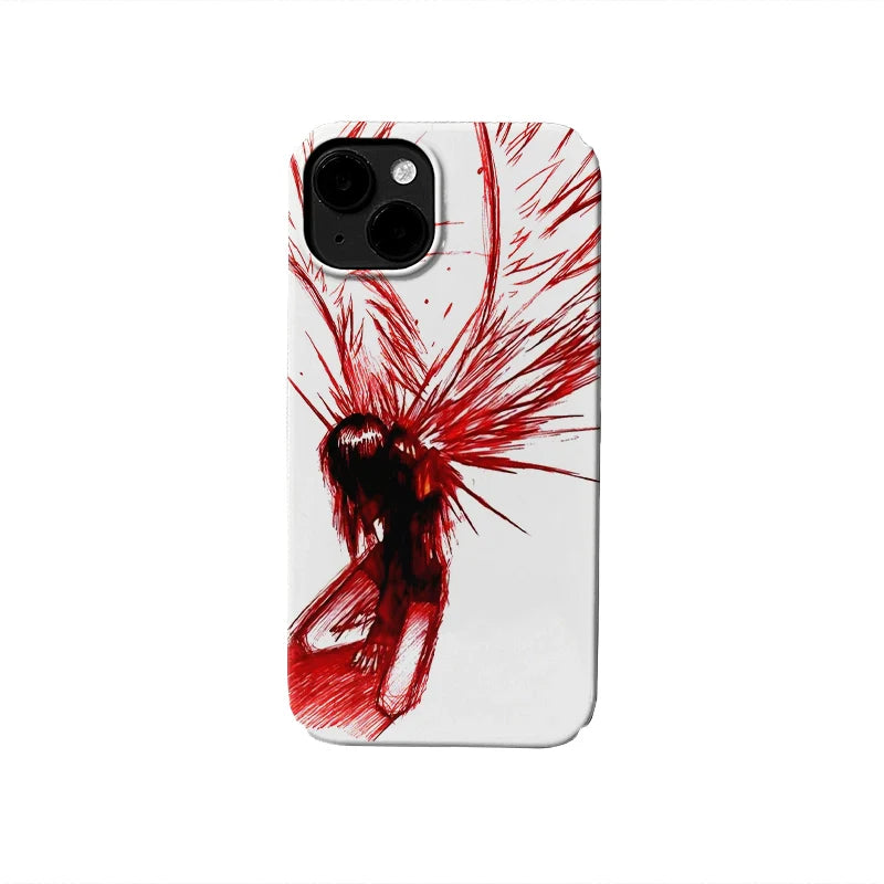 Blood Angel Phone Case 2025 – Striking Red and White Abstract Art