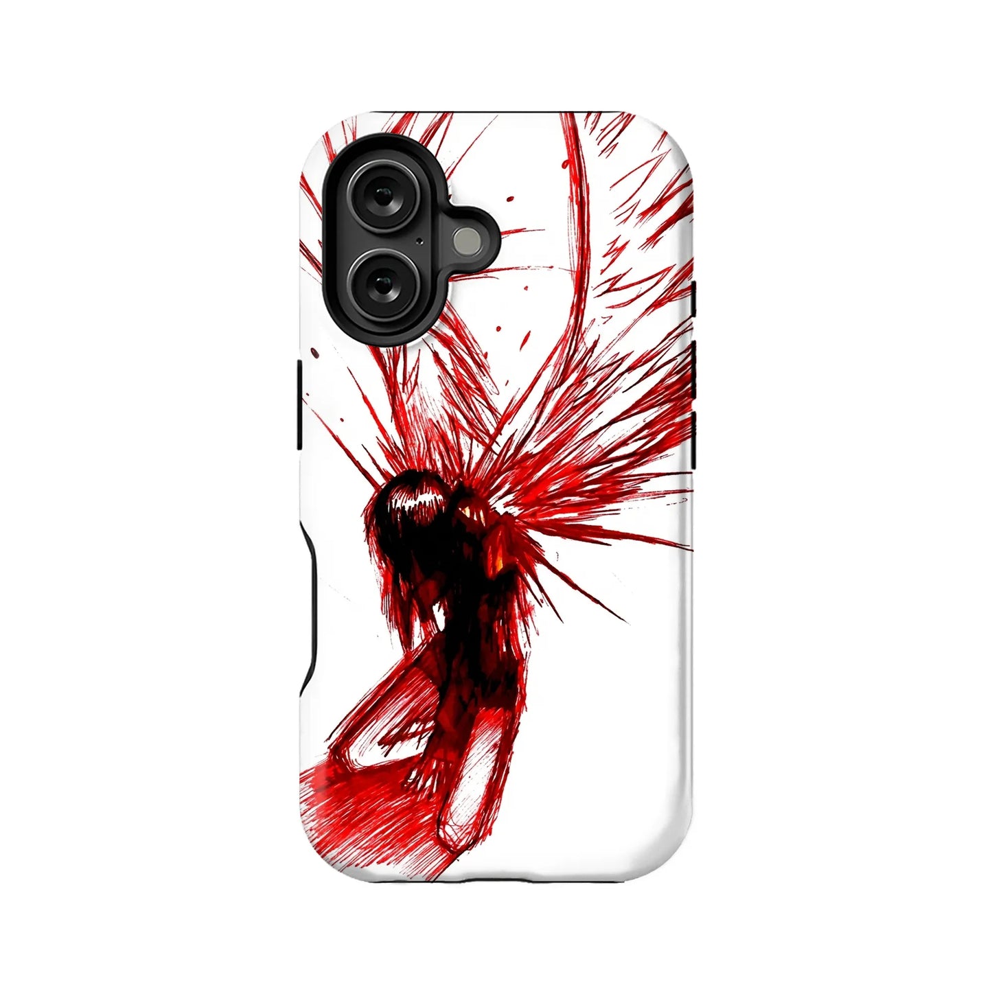Blood Angel Phone Case 2025 – Striking Red and White Abstract Art