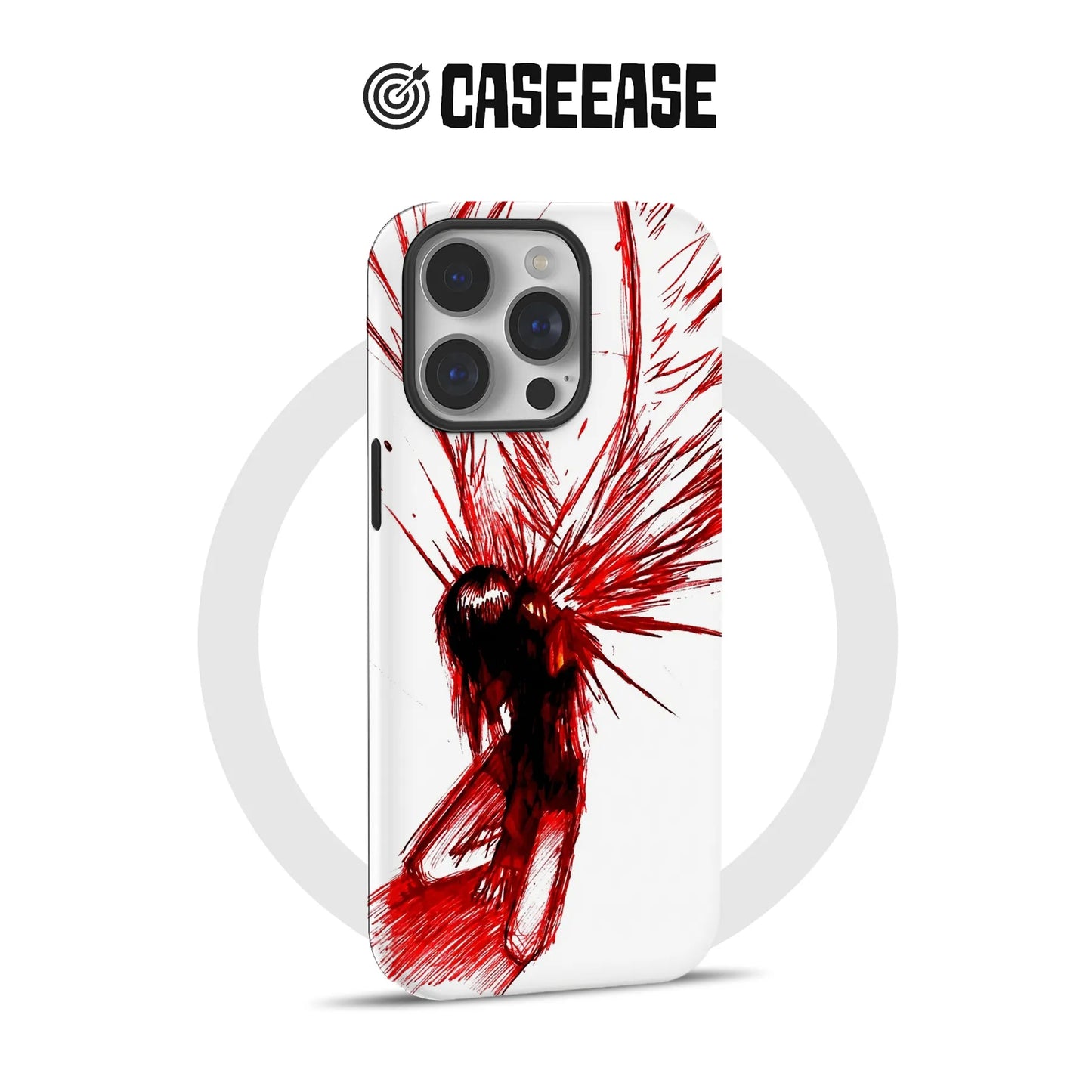 Blood Angel Phone Case 2025 – Striking Red and White Abstract Art