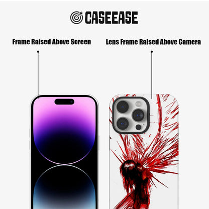 Blood Angel Phone Case 2025 – Striking Red and White Abstract Art