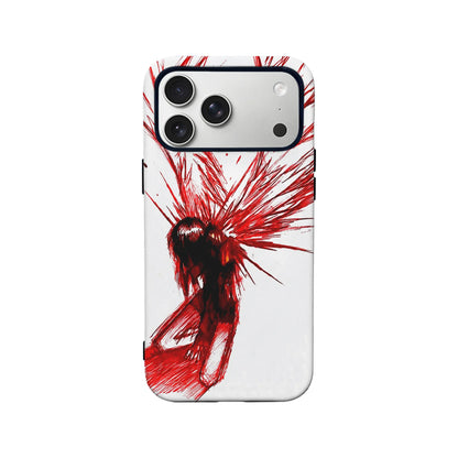 Blood Angel Phone Case 2025 – Striking Red and White Abstract Art