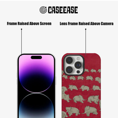 레드 엘리펀트 허드 미니멀리스트 아이폰 폰 케이스