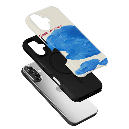 좋은 날씨 텍스트 아트 아이폰 폰 케이스