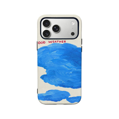좋은 날씨 텍스트 아트 아이폰 폰 케이스