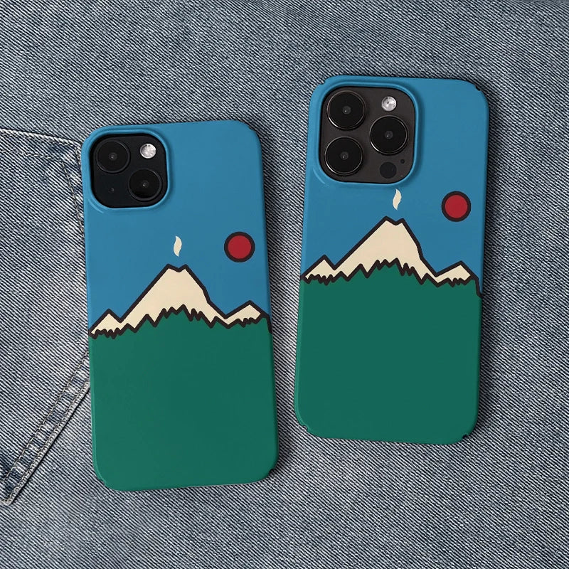 Mountain Horizon Phone Case – Vibrant Nature Artwork