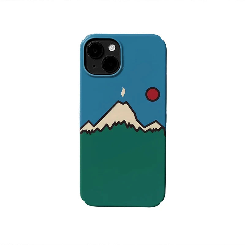 Mountain Horizon Phone Case – Vibrant Nature Artwork