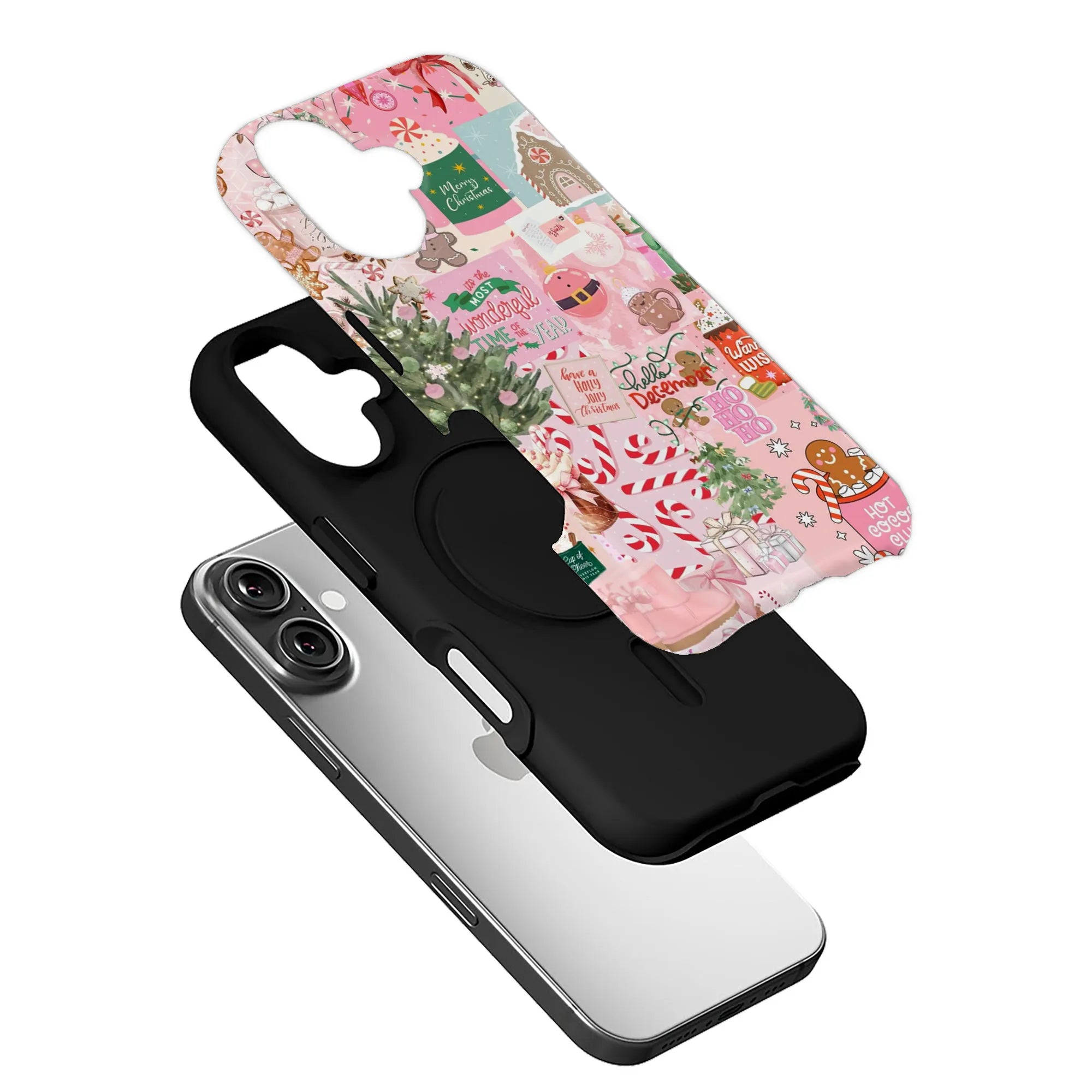 Festive Christmas Collage Phone Case