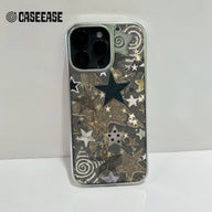 Funda para teléfono holográfica cromada con efecto noche estrellada - Acabado metálico
