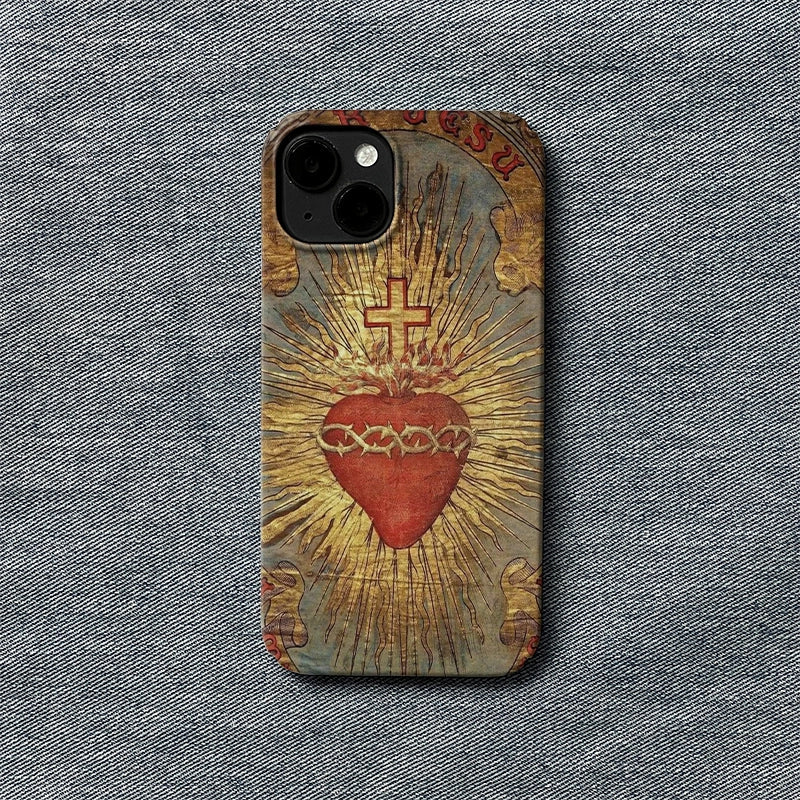 Cross and Heart Streetwear IPhone Phone Case