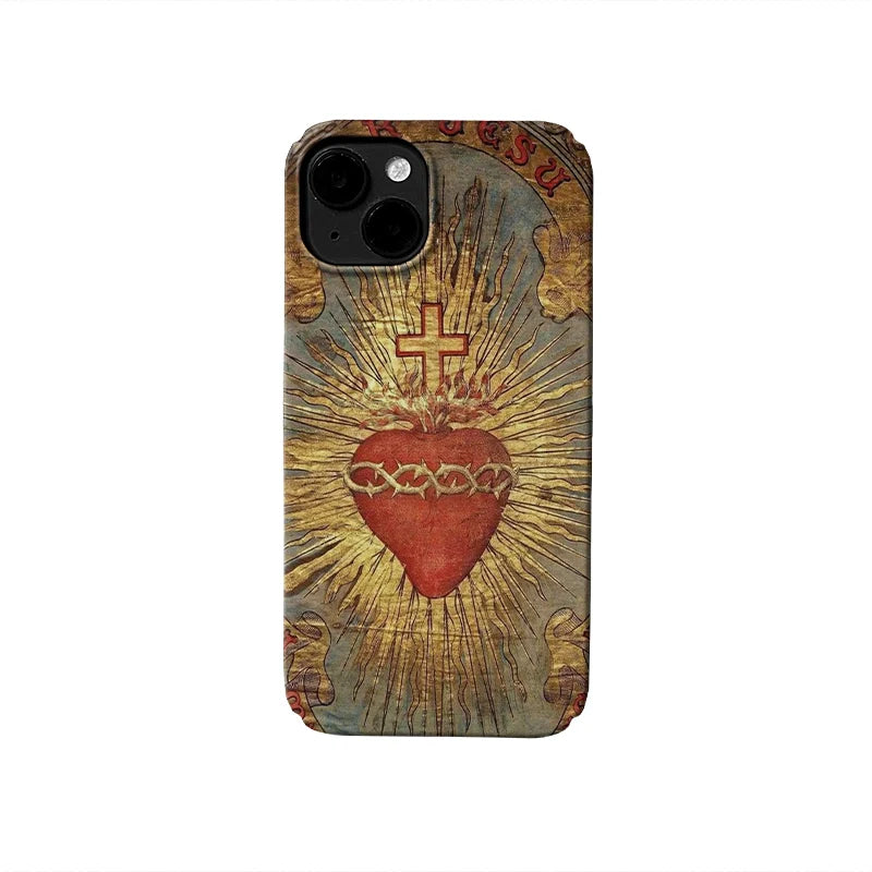 Cross and Heart Streetwear IPhone Phone Case